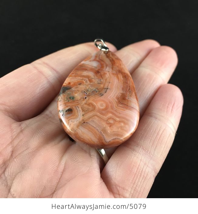 Orange Crazy Lace Agate Stone Jewelry Pendant - #rNkq1T2Zatg-2