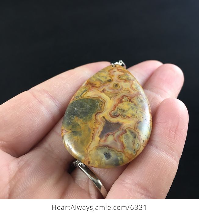 Orange Crazy Lace Agate Stone Jewelry Pendant - #uNzzOOK9xck-2