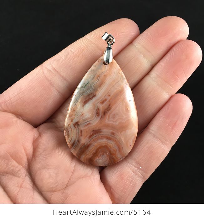 Orange Crazy Lace Mexican Agate Stone Jewelry Pendant - #qfsCvjkwg7Q-1
