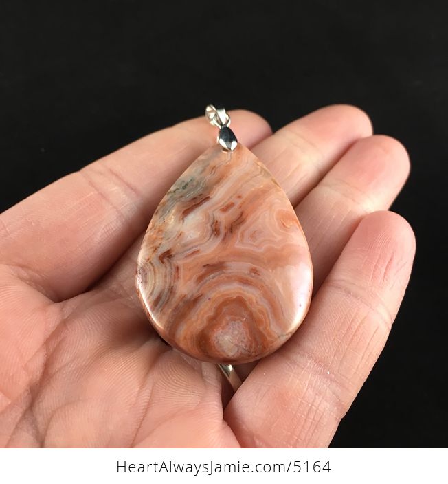 Orange Crazy Lace Mexican Agate Stone Jewelry Pendant - #qfsCvjkwg7Q-2