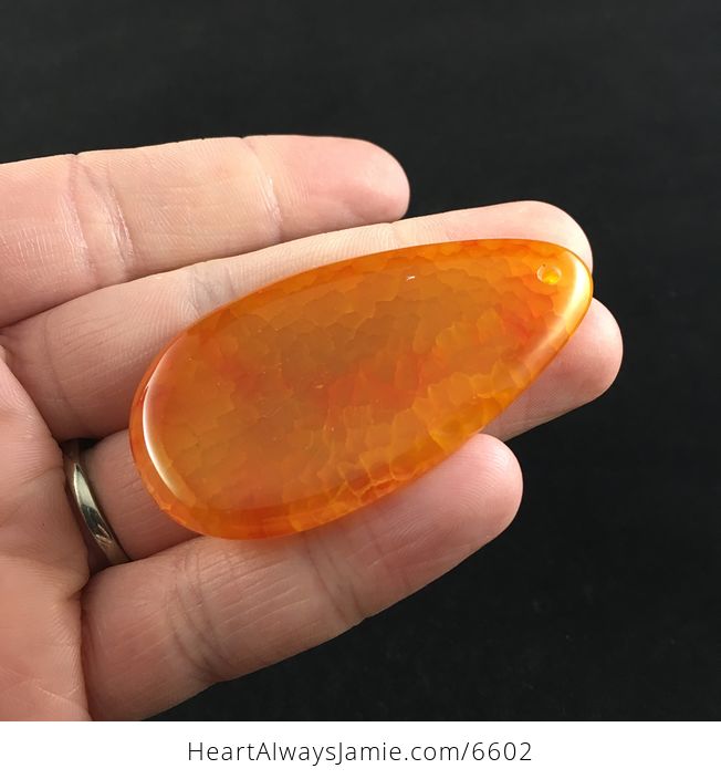 Orange Dragon Veins Stone Jewelry Pendant - #C9QSsh7LT88-7