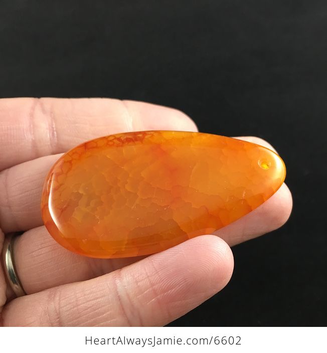 Orange Dragon Veins Stone Jewelry Pendant - #C9QSsh7LT88-3