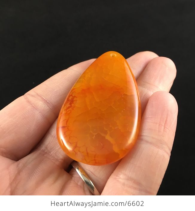 Orange Dragon Veins Stone Jewelry Pendant - #C9QSsh7LT88-2
