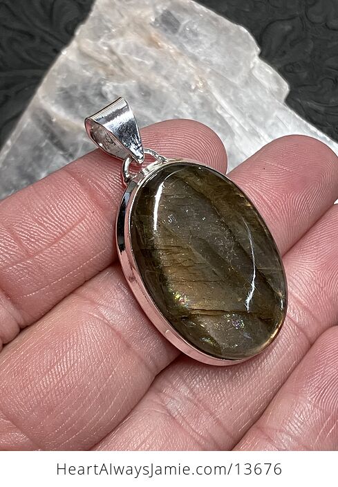 Orange Flash Labradorite Pendant Stone Crystal Jewelry - #qkhkVbzGqQ0-5