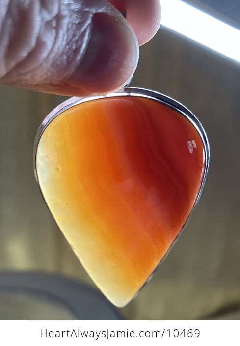 Orange Sardonyx Crystal Stone Pendant Charm - #QsDgKuzdenY-2
