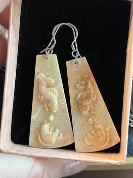 Orange Stone Koi Carp Pisces Fish Earrings Jewelry #9h2brzzfo0s