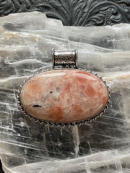 Orange Sunstone Crystal Stone Jewelry Pendant #LEY9B2pV45s