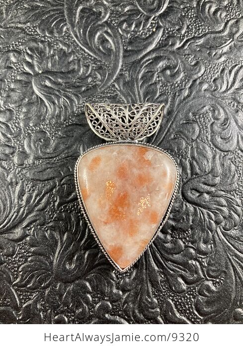 Orange Sunstone Crystal Stone Jewelry Pendant - #01EzNKCecvU-1