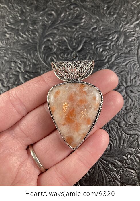 Orange Sunstone Crystal Stone Jewelry Pendant - #01EzNKCecvU-2