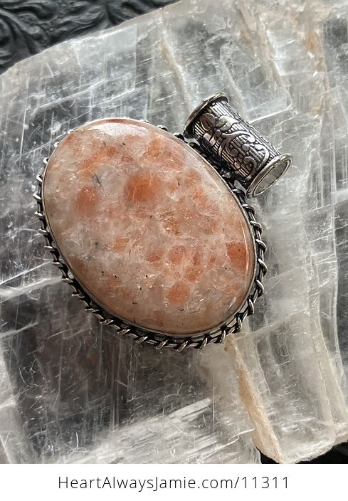 Orange Sunstone Crystal Stone Jewelry Pendant - #6aITc4UhWNw-4