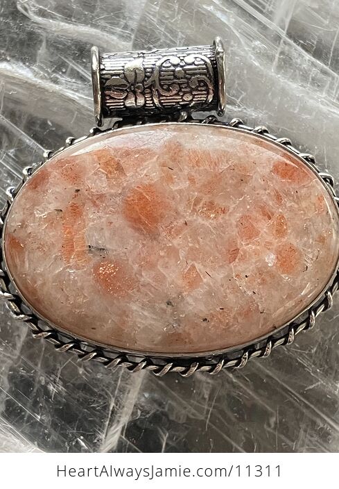 Orange Sunstone Crystal Stone Jewelry Pendant - #6aITc4UhWNw-1