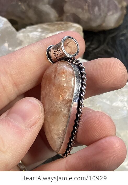 Orange Sunstone Crystal Stone Jewelry Pendant - #DEADFoSnVfs-3