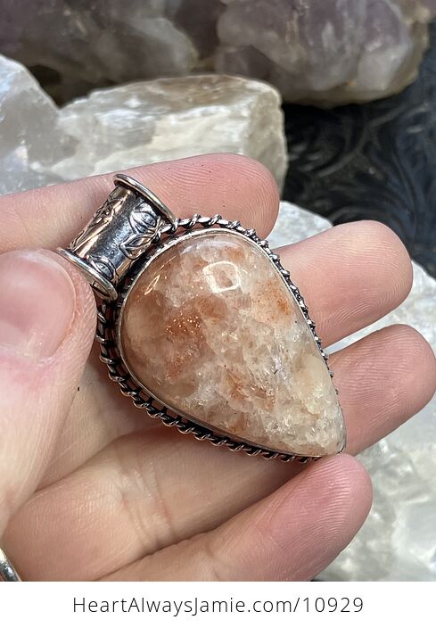 Orange Sunstone Crystal Stone Jewelry Pendant - #DEADFoSnVfs-2