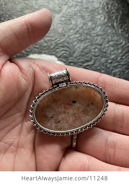 Orange Sunstone Crystal Stone Jewelry Pendant - #LEY9B2pV45s-5