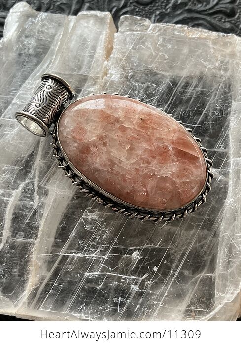 Orange Sunstone Crystal Stone Jewelry Pendant - #hlz7DNB0AnU-3