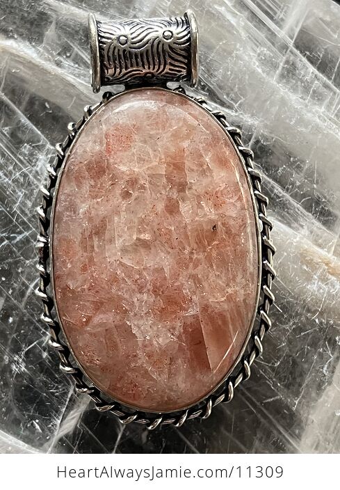 Orange Sunstone Crystal Stone Jewelry Pendant - #hlz7DNB0AnU-1