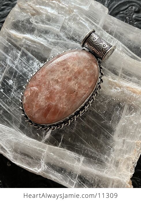 Orange Sunstone Crystal Stone Jewelry Pendant - #hlz7DNB0AnU-4