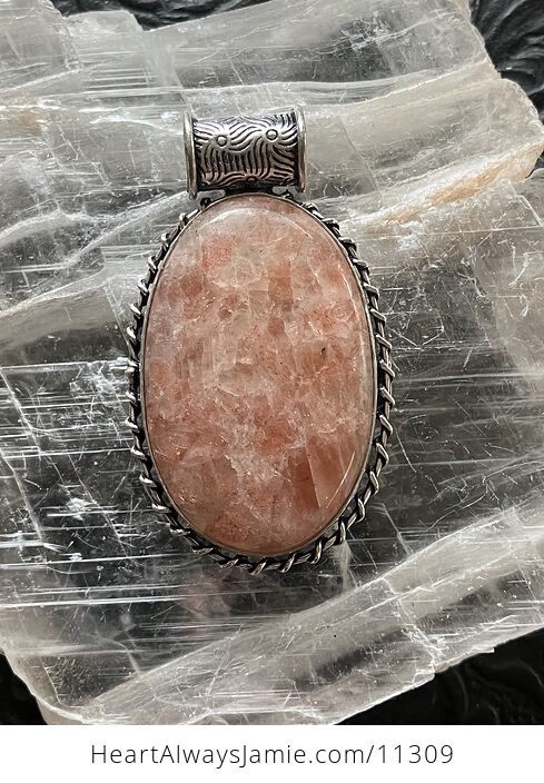 Orange Sunstone Crystal Stone Jewelry Pendant - #hlz7DNB0AnU-2
