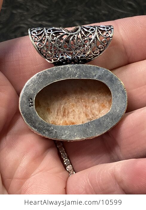 Orange Sunstone Crystal Stone Jewelry Pendant - #wQJooSWxfq8-5