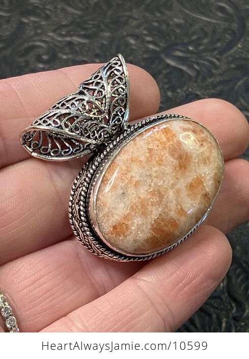Orange Sunstone Crystal Stone Jewelry Pendant - #wQJooSWxfq8-3