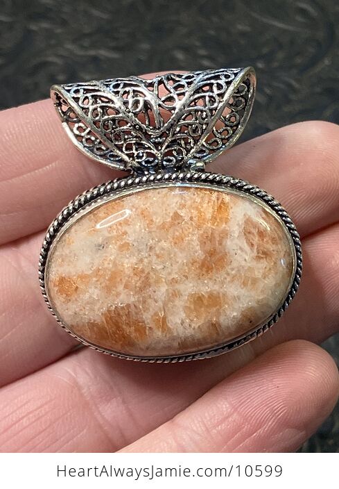 Orange Sunstone Crystal Stone Jewelry Pendant - #wQJooSWxfq8-2