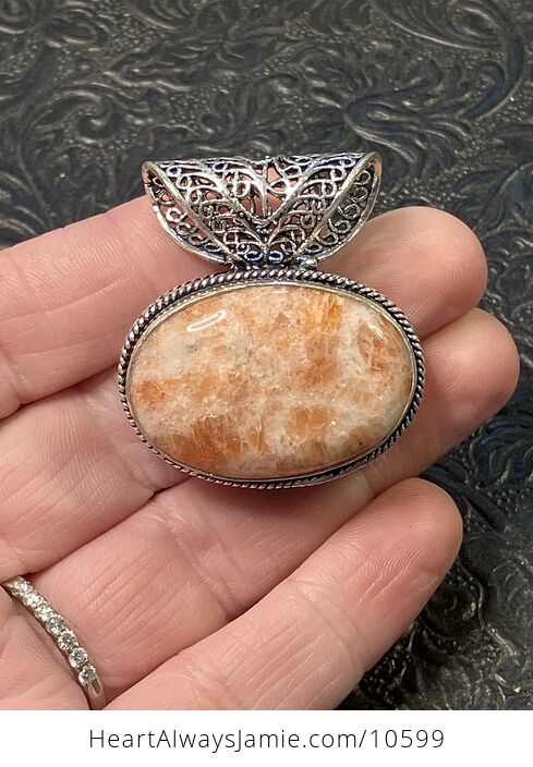 Orange Sunstone Crystal Stone Jewelry Pendant - #wQJooSWxfq8-1