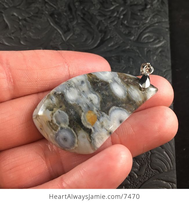 Orefield Ocean Jasper Stone Jewelry Pendant - #V9I96xfVv8E-3