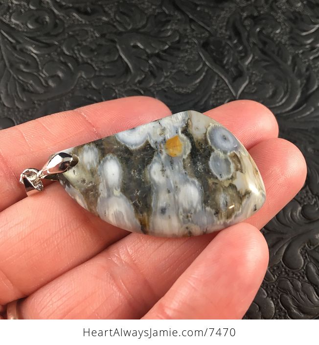 Orefield Ocean Jasper Stone Jewelry Pendant - #V9I96xfVv8E-4
