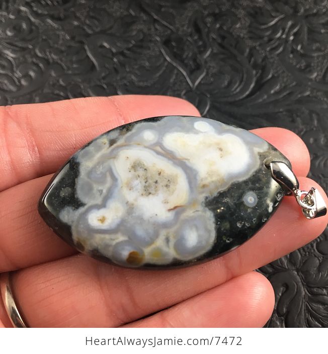 Orefield Ocean Jasper Stone Jewelry Pendant - #dPhUzuhykzA-3