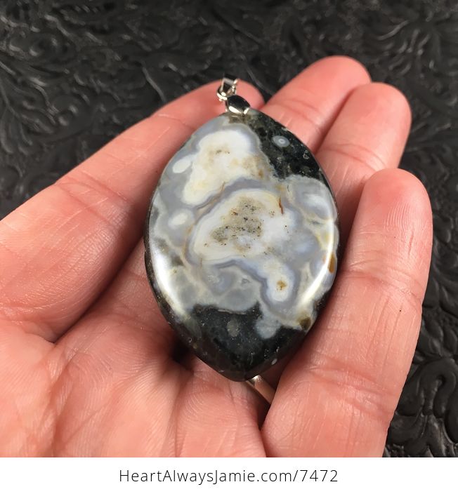 Orefield Ocean Jasper Stone Jewelry Pendant - #dPhUzuhykzA-2
