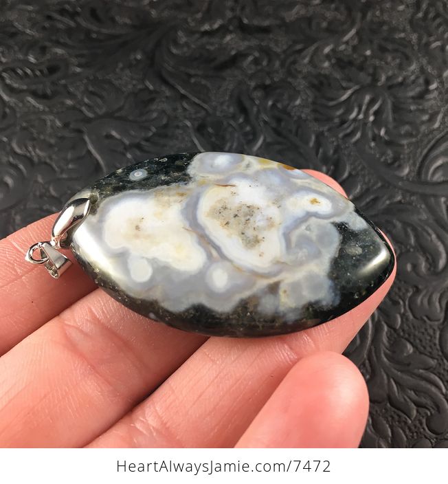 Orefield Ocean Jasper Stone Jewelry Pendant - #dPhUzuhykzA-4