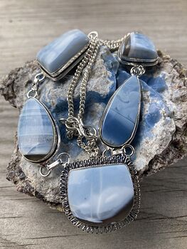 Oregon Owyhee Blue Opal Necklace #MzP6nHjLBw8