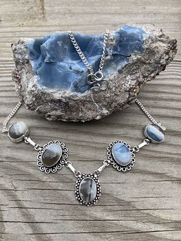 Oregon Owyhee Blue Opal Necklace #NKkU1eMatqU