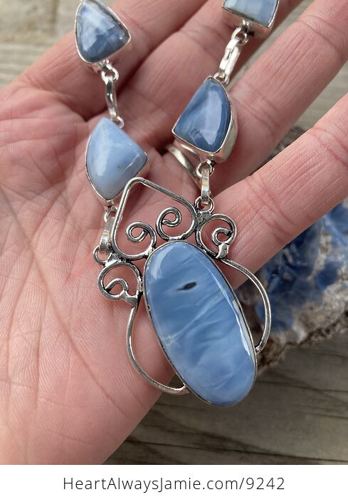 Oregon Owyhee Blue Opal Necklace - #gT6bttSUEbc-4