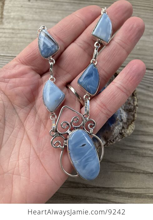 Oregon Owyhee Blue Opal Necklace - #gT6bttSUEbc-3