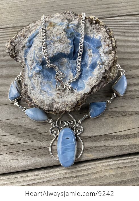Oregon Owyhee Blue Opal Necklace - #gT6bttSUEbc-2