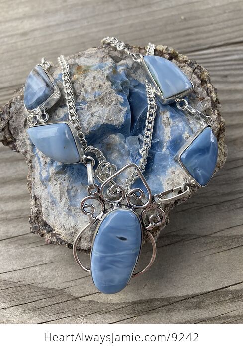 Oregon Owyhee Blue Opal Necklace - #gT6bttSUEbc-1