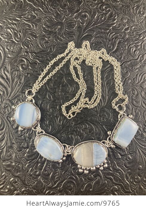 Oregon Owyhee Blue Opal Necklace - #j8bV2cYMtzk-1