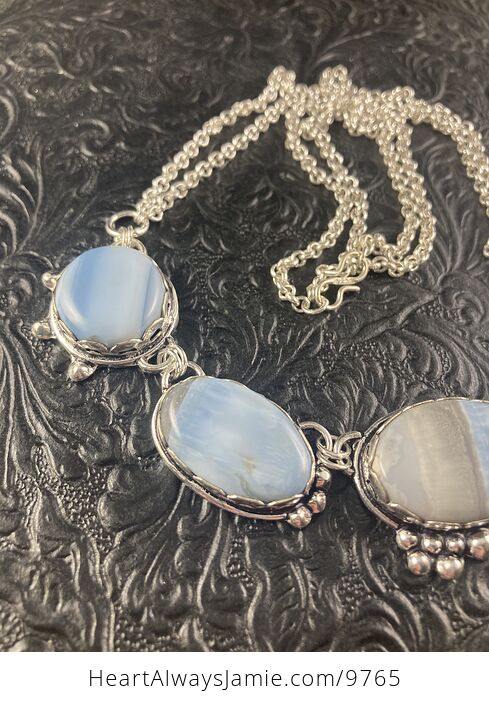 Oregon Owyhee Blue Opal Necklace - #j8bV2cYMtzk-2