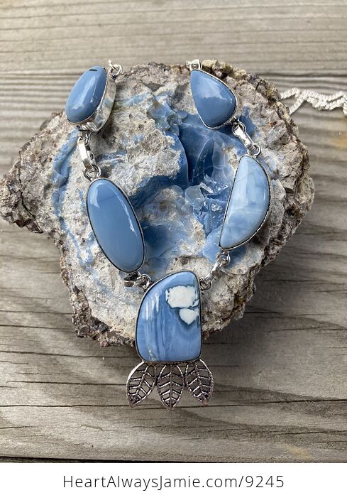 Oregon Owyhee Blue Opal Necklace - #wj66E7HhR3w-1