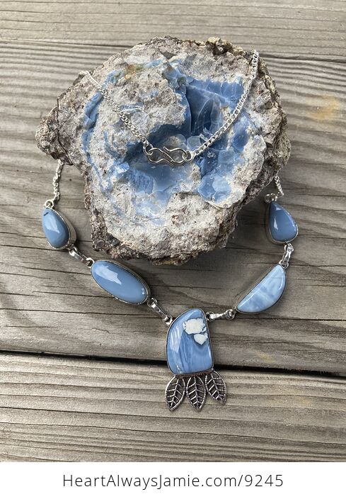 Oregon Owyhee Blue Opal Necklace - #wj66E7HhR3w-4