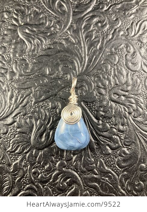 Oregon Owyhee Blue Opal Stone Crystal Jewelry Pendant - #CrNNqNctdfs-5