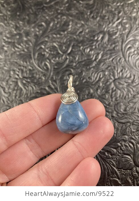 Oregon Owyhee Blue Opal Stone Crystal Jewelry Pendant - #CrNNqNctdfs-4