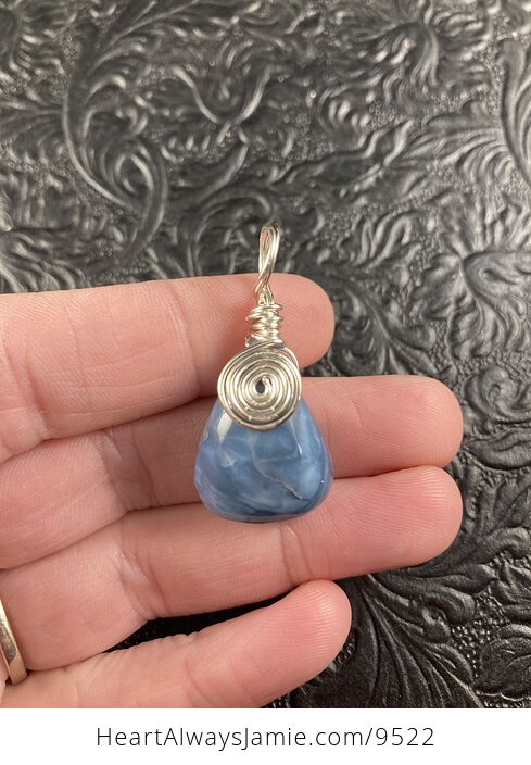 Oregon Owyhee Blue Opal Stone Crystal Jewelry Pendant - #CrNNqNctdfs-2