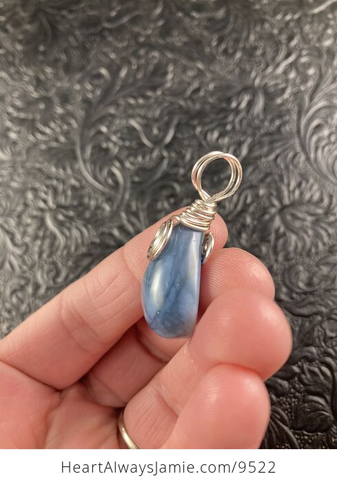Oregon Owyhee Blue Opal Stone Crystal Jewelry Pendant - #CrNNqNctdfs-3