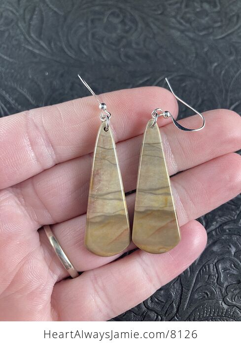 Oregon Succor Creek Jasper Stone Jewelry Earrings - #2N4xqPealyA-1