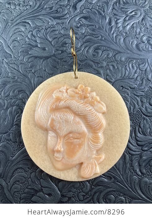 Oriental Beauty Pendant Stone Jewelry Mini Art Ornament - #JVqJYtD2e3A-2