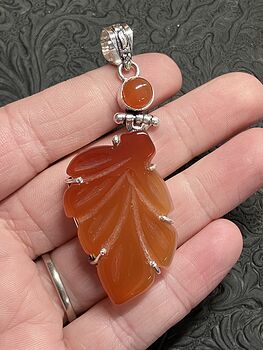 Ornate Carnelian Crystal Stone Jewelry Pendant #7K4h9a3biUE