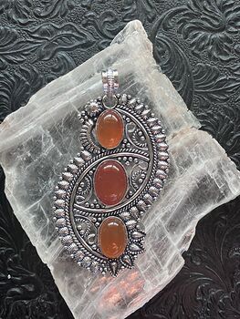 Ornate Carnelian Crystal Stone Jewelry Pendant #PJHXmminJfE