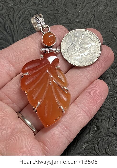 Ornate Carnelian Crystal Stone Jewelry Pendant - #7K4h9a3biUE-5